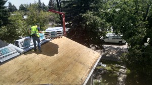 Roof installation project