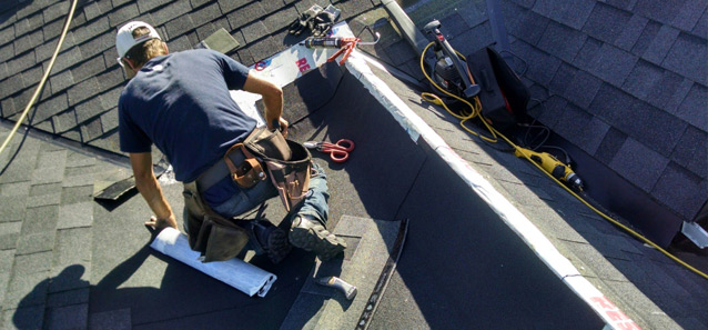 Waterproofing system installation for roof calgary
